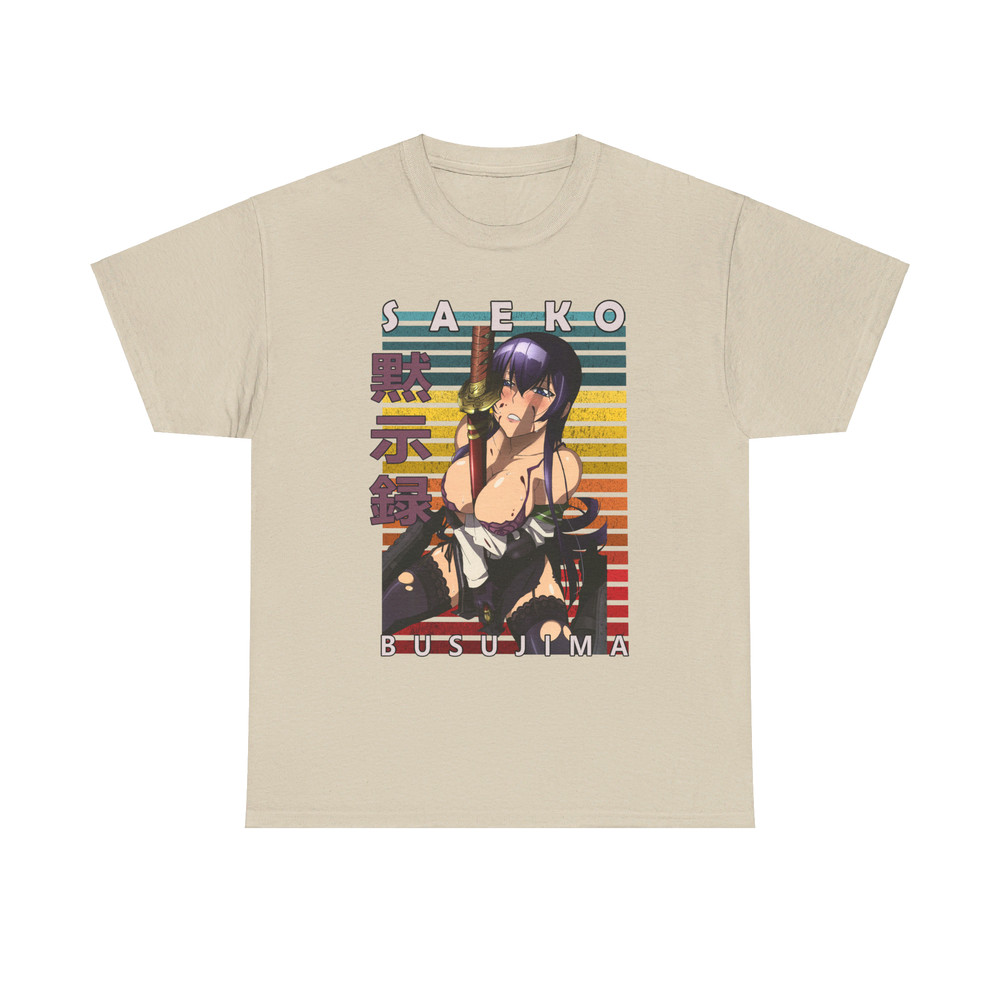 Saeko Busujima Highschool Of The Dead HOTD Retro Style Anime Unisex TShirt 3