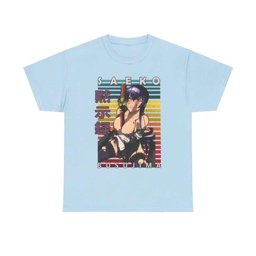 Saeko Busujima Highschool Of The Dead HOTD Retro Style Anime Unisex TShirt 4