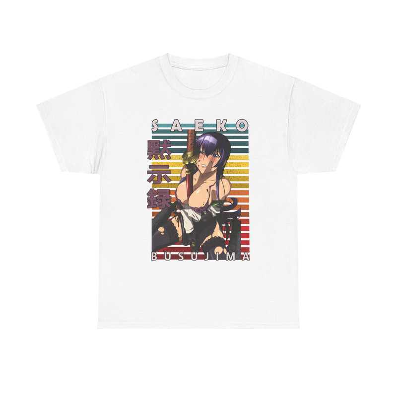 Saeko Busujima Highschool Of The Dead HOTD Retro Style Anime Unisex TShirt 1