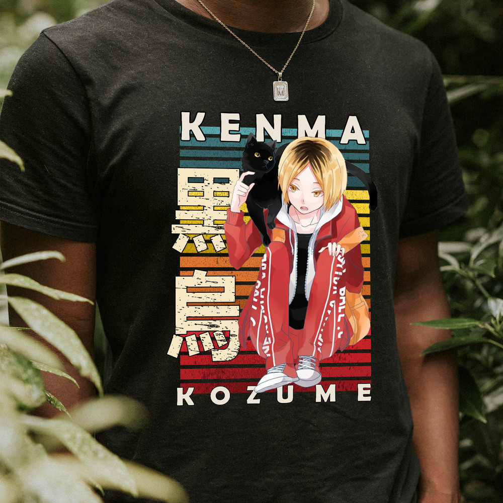 Kenma Kozume Haikyu Haikyuu Retro Style Anime Unisex TShirt 0