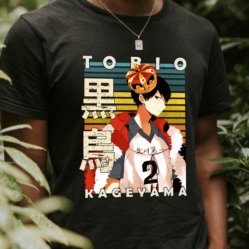 Tobio Kageyama Haikyu Haikyuu Retro Style Anime Unisex TShirt 0