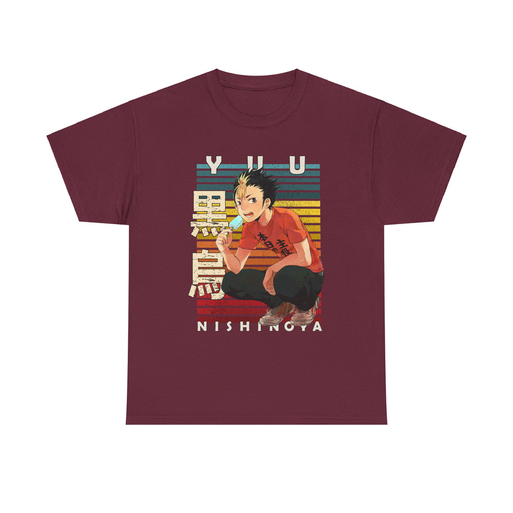 Yuu Nishinoya Haikyu Haikyuu Retro Style Anime Unisex TShirt 2