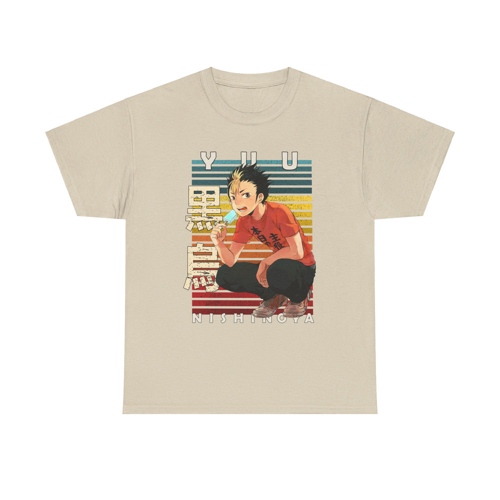 Yuu Nishinoya Haikyu Haikyuu Retro Style Anime Unisex TShirt 3