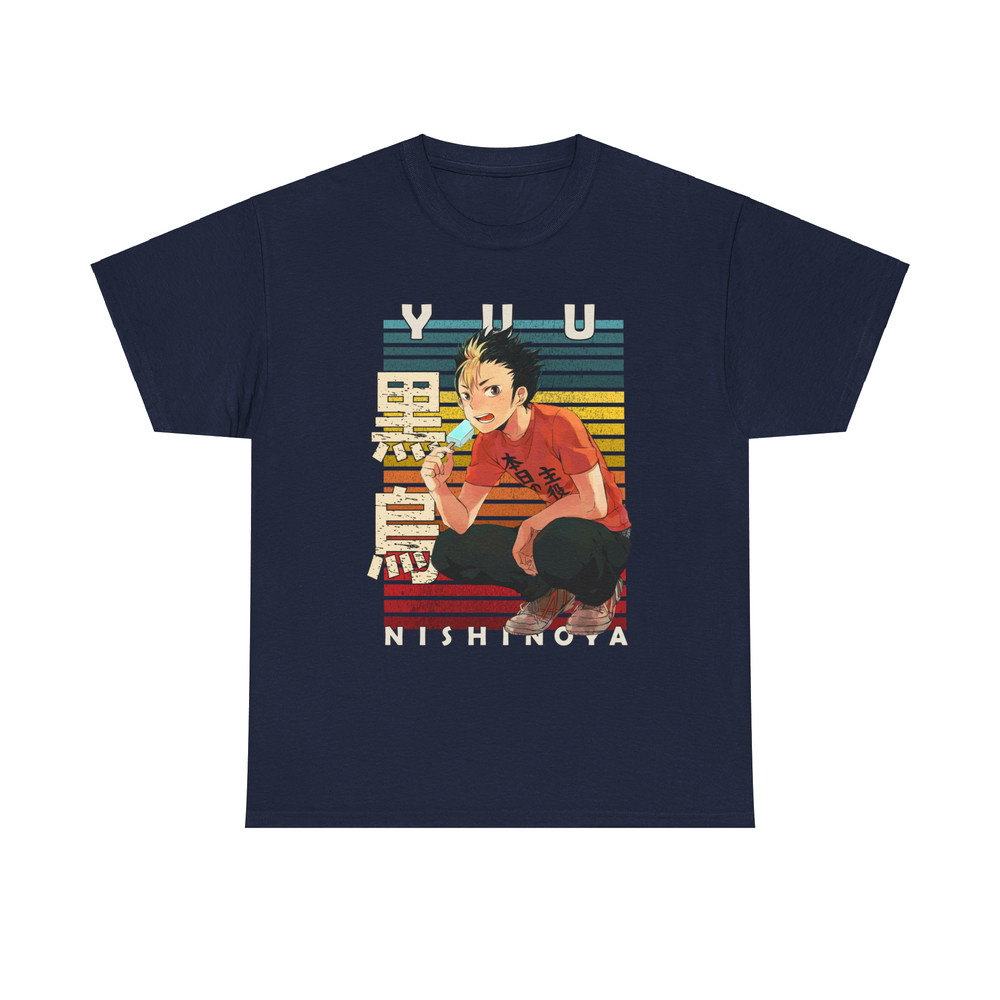 Yuu Nishinoya Haikyu Haikyuu Retro Style Anime Unisex TShirt 5