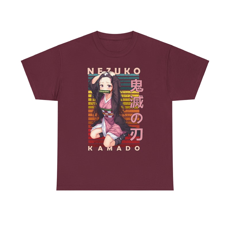 Nezuko Kamado Demon Slayer Kimetsu No Yaiba Retro Style Anime Unisex TShirt 2