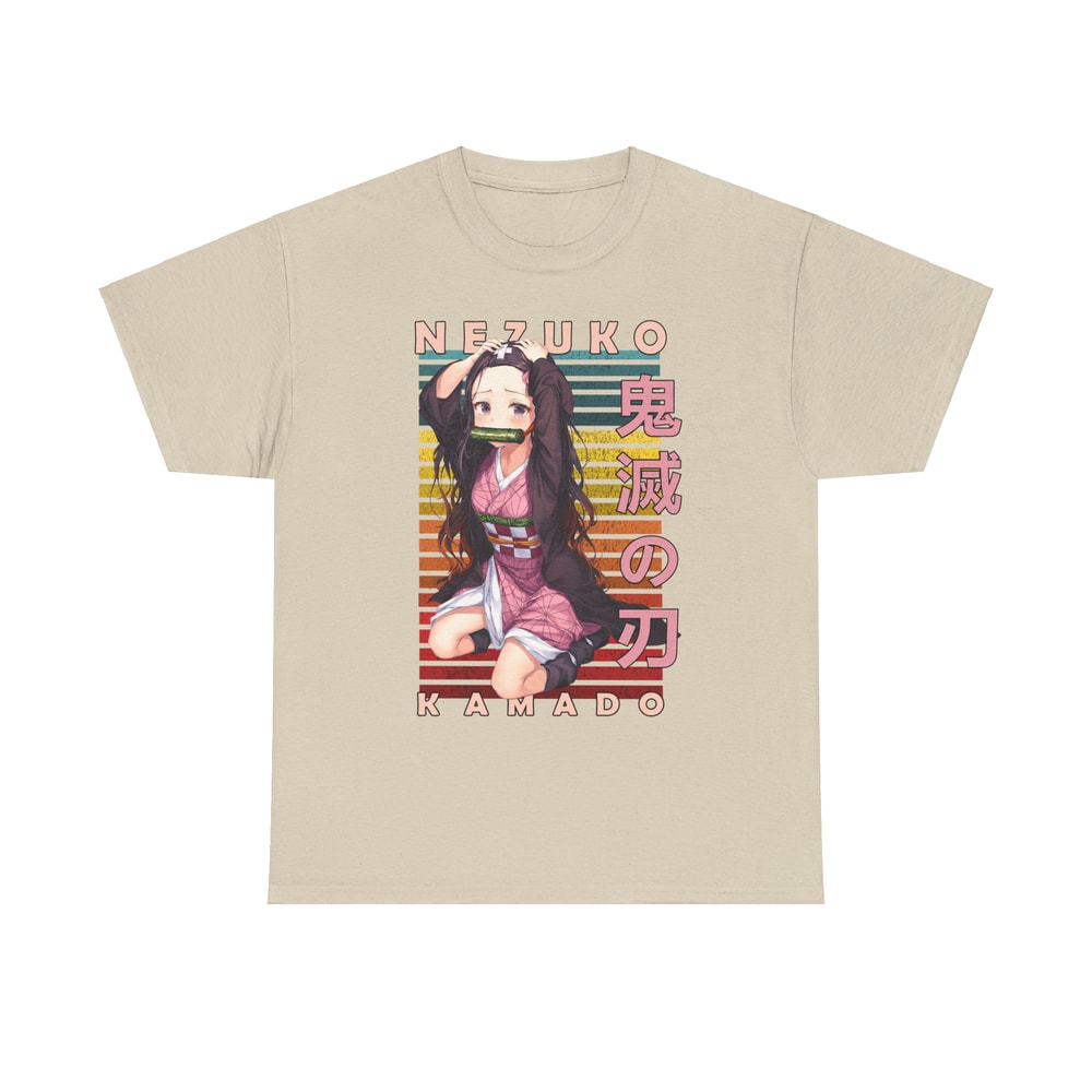 Nezuko Kamado Demon Slayer Kimetsu No Yaiba Retro Style Anime Unisex TShirt 3