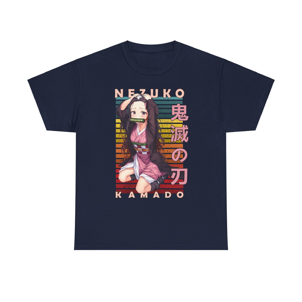Nezuko Kamado Demon Slayer Kimetsu No Yaiba Retro Style Anime Unisex TShirt 5