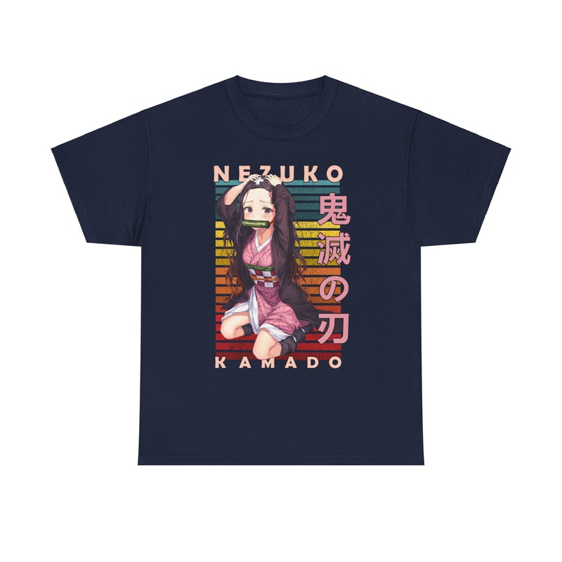 Nezuko Kamado Demon Slayer Kimetsu No Yaiba Retro Style Anime Unisex TShirt 5