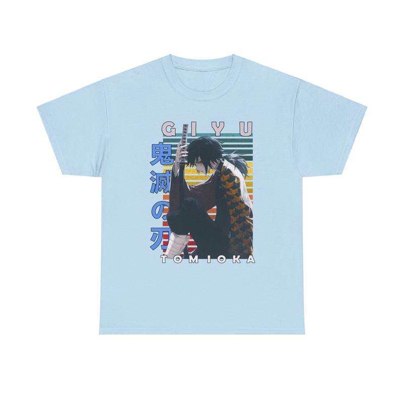 Giyu Tomioka Demon Slayer Kimetsu No Yaiba Retro Style Anime Unisex TShirt 4