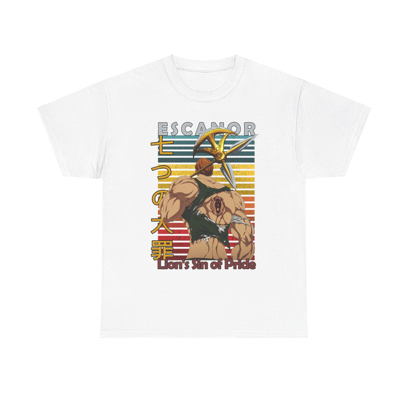 Escanor Lion Sin Of Pride Seven Deadly Sins Nanatsu No Taizai Retro Style Anime Unisex TShirt 1