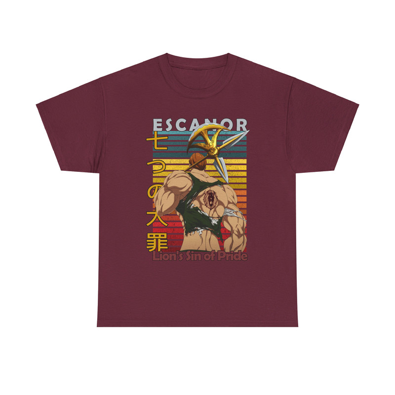 Escanor Lion Sin Of Pride Seven Deadly Sins Nanatsu No Taizai Retro Style Anime Unisex TShirt 2