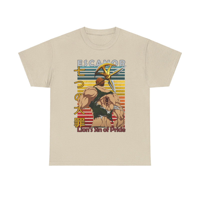 Escanor Lion Sin Of Pride Seven Deadly Sins Nanatsu No Taizai Retro Style Anime Unisex TShirt 3