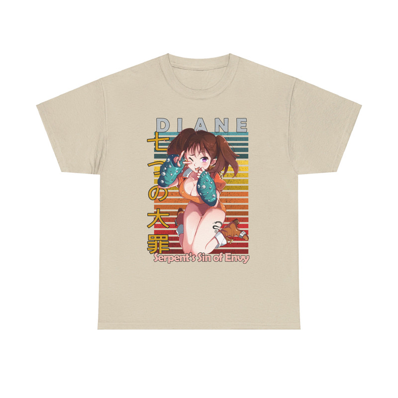 Diane Serpent Sin Of Envy Seven Deadly Sins Nanatsu No Taizai Retro Style Anime Unisex TShirt 3