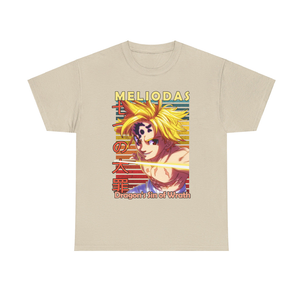 Meliodas Dragon Sin Of Wrath Seven Deadly Sins Nanatsu No Taizai Retro Style Anime Unisex TShirt 3