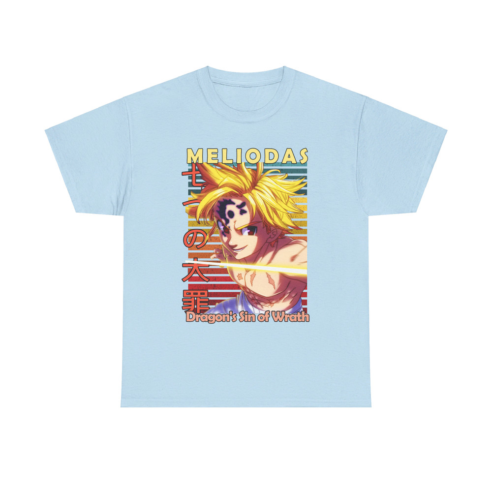 Meliodas Dragon Sin Of Wrath Seven Deadly Sins Nanatsu No Taizai Retro Style Anime Unisex TShirt 4
