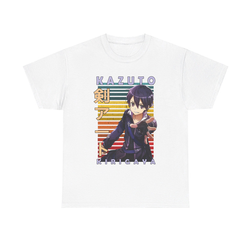Kirito Kazuto Kirigaya Sword Art Online SAO Sodo Ato Onrain Retro Style Anime Unisex TShirt 1