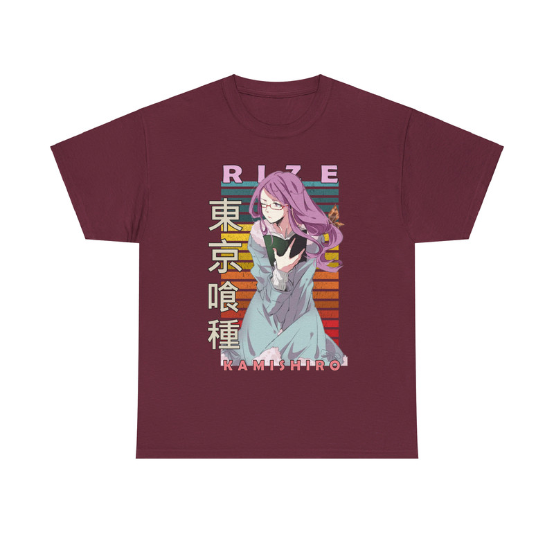 Rize Kamishiro Tokyo Ghoul Tokyo Guru Retro Style Anime Unisex TShirt 2