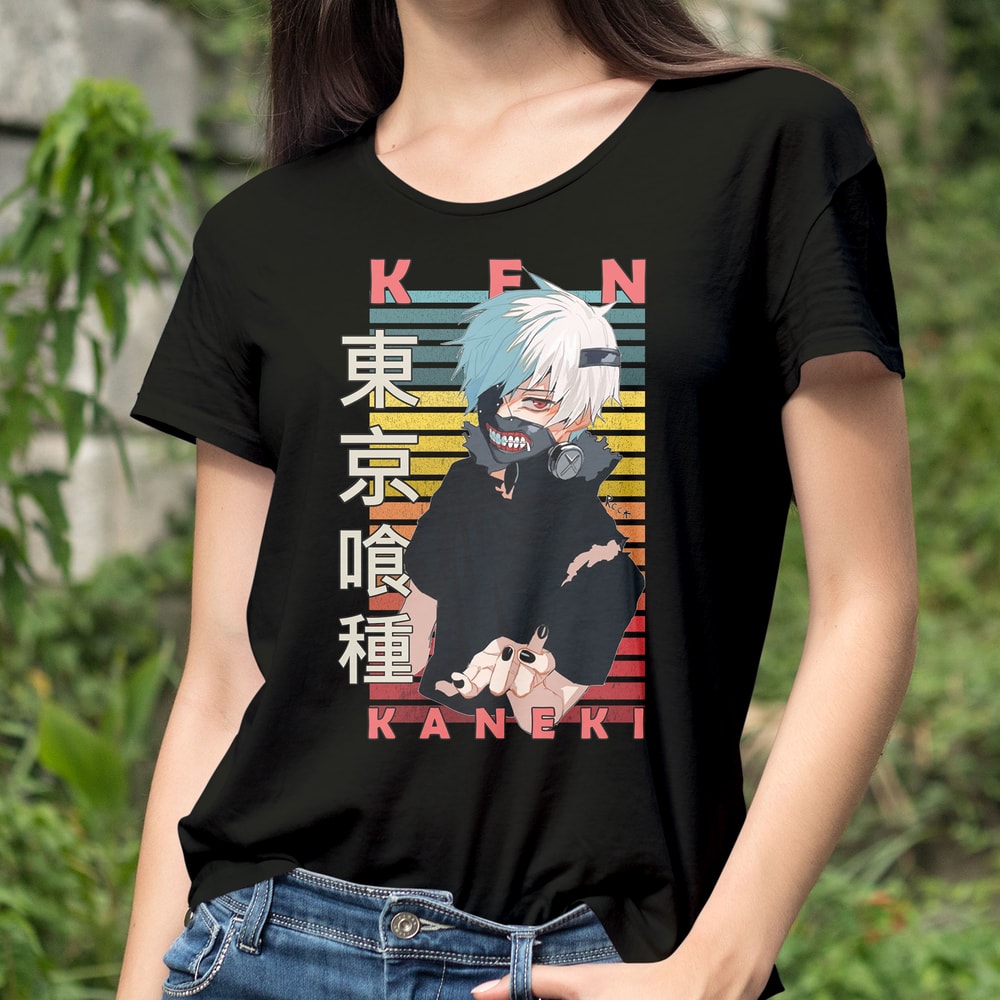 Ken Kaneki Tokyo Ghoul Tokyo Guru Retro Style Anime Unisex TShirt 0
