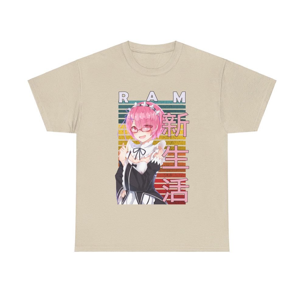 Ram ReZero Starting Life In Another World Retro Style Anime Unisex TShirt 3