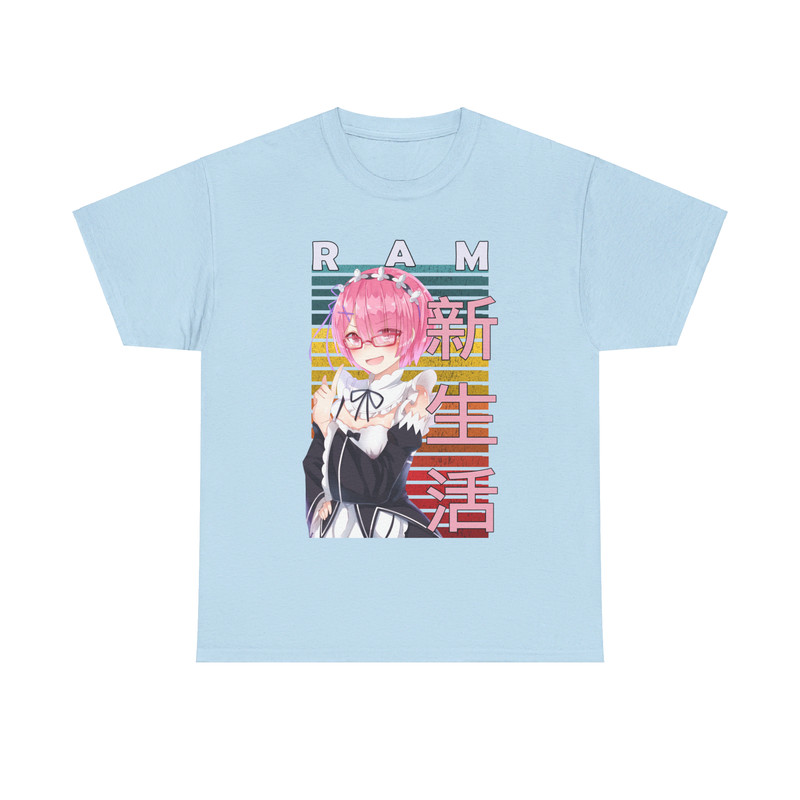 Ram ReZero Starting Life In Another World Retro Style Anime Unisex TShirt 4