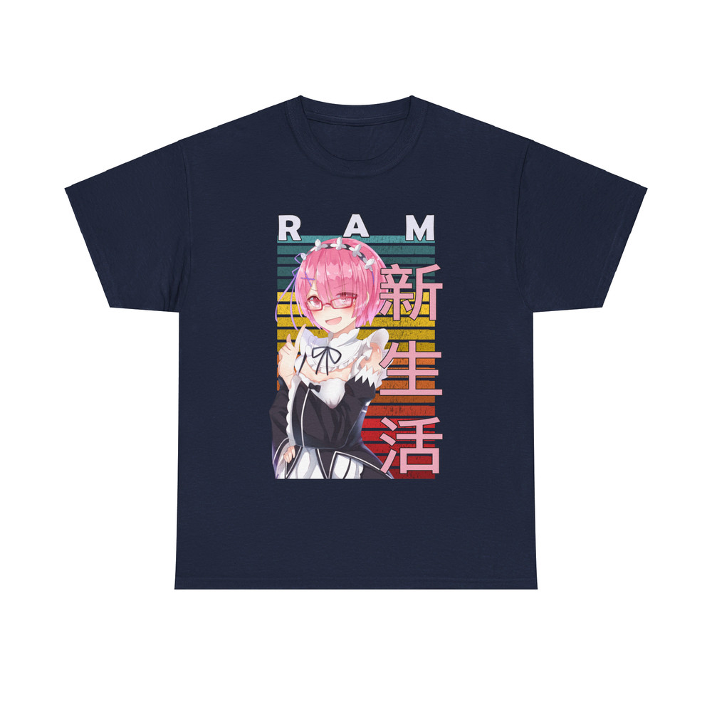 Ram ReZero Starting Life In Another World Retro Style Anime Unisex TShirt 5