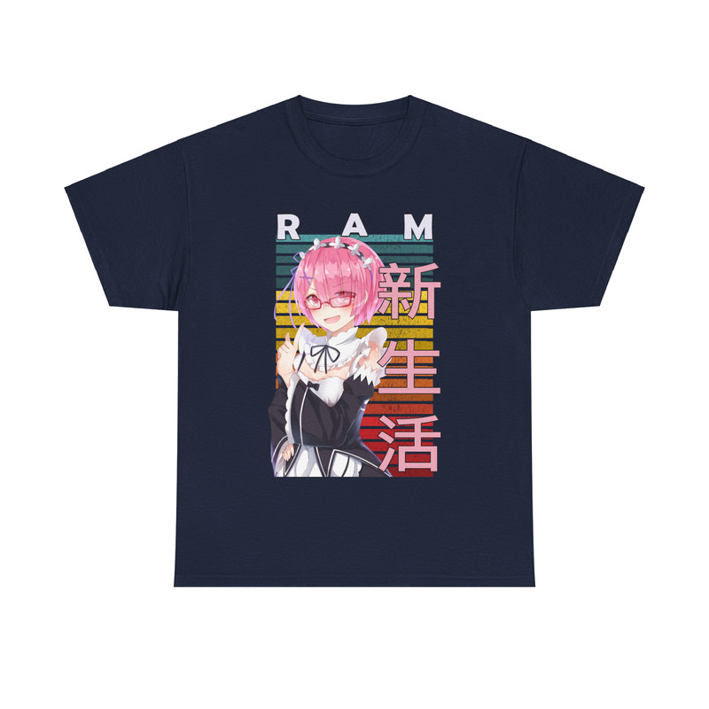 Ram ReZero Starting Life In Another World Retro Style Anime Unisex TShirt 5