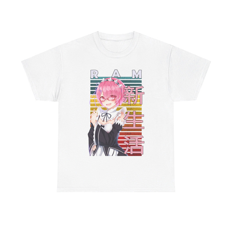 Ram ReZero Starting Life In Another World Retro Style Anime Unisex TShirt 1