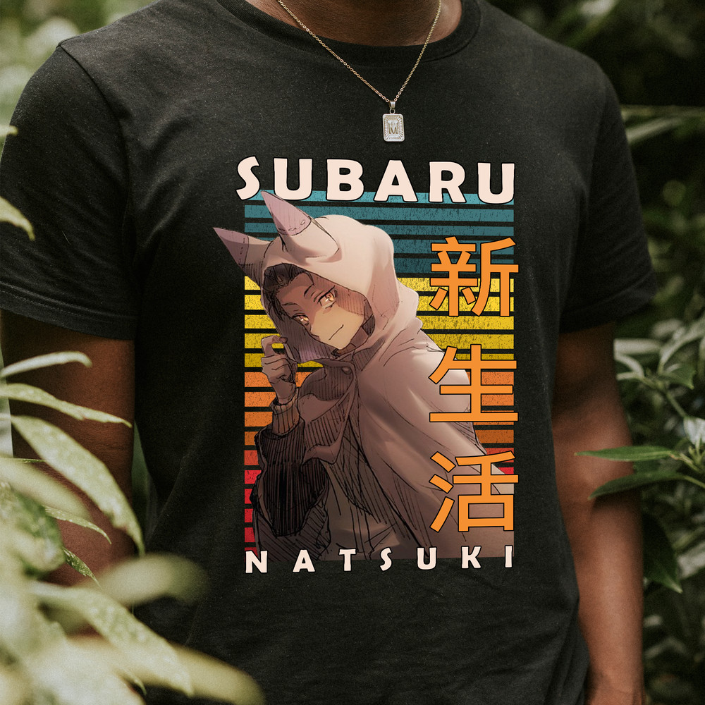 Subaru Natsuki ReZero Starting Life In Another World Retro Style Anime Unisex TShirt 0