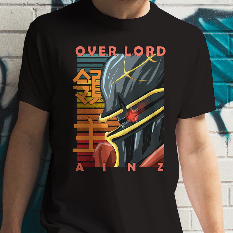 Ainz Ooal Gown Overlord Obarodo Retro Style Anime Unisex TShirt 0