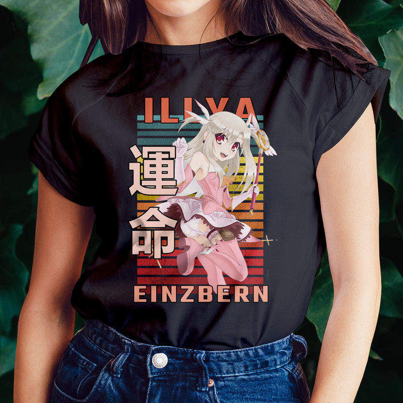 Illyasviel Von Einzbern Fate Stay Night Retro Style Anime Unisex TShirt 0