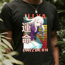 illyasviel von einzbern v2 fate stay night retro style anime unisex t-shirt