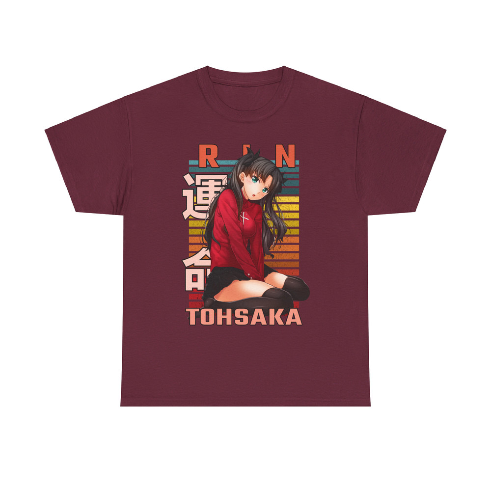 Rin Tohsaka Fate Stay Night Retro Style Anime Unisex TShirt 2