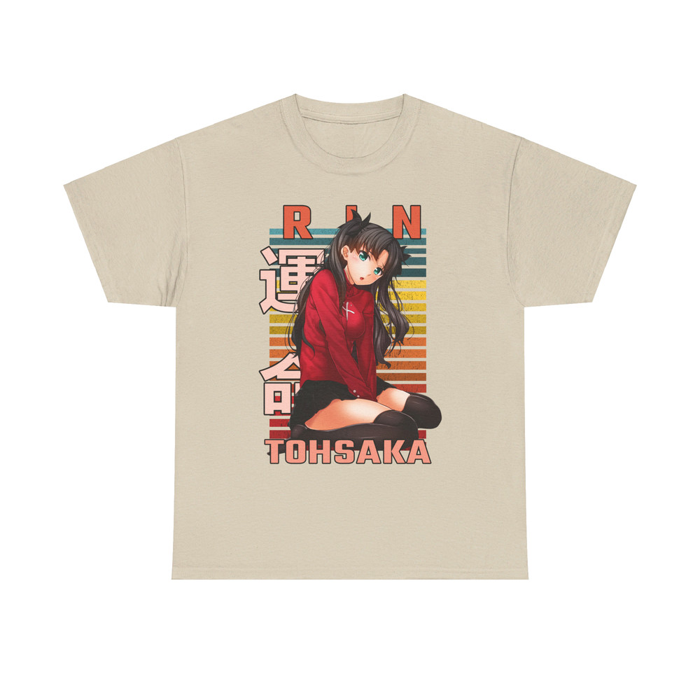 Rin Tohsaka Fate Stay Night Retro Style Anime Unisex TShirt 3