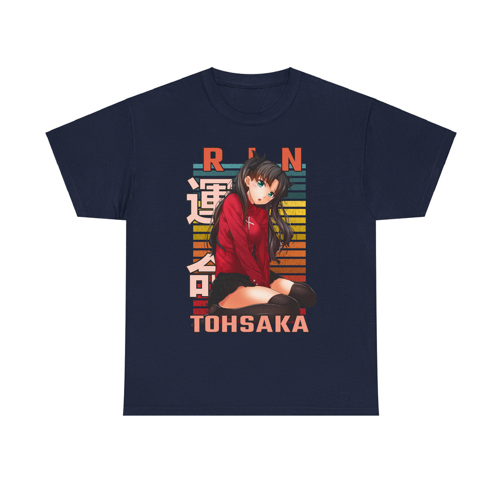 Rin Tohsaka Fate Stay Night Retro Style Anime Unisex TShirt 5