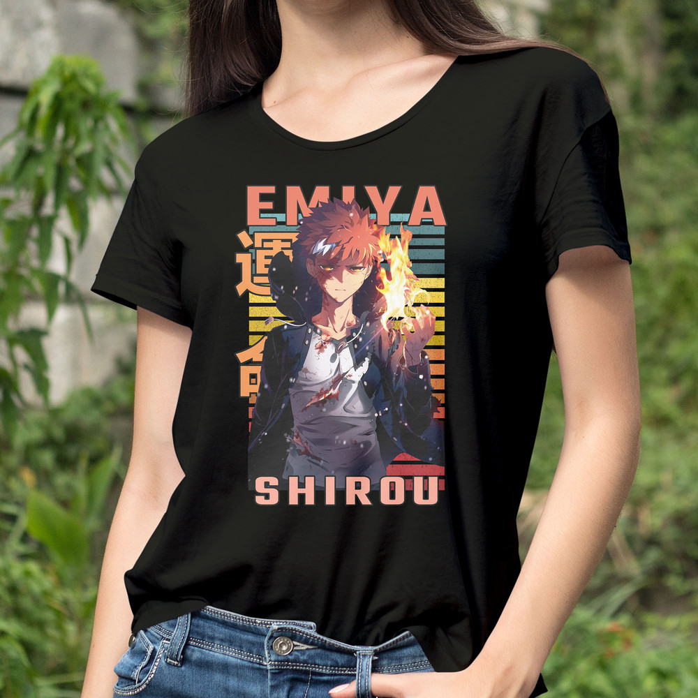 Shirou Emiya Fate Stay Night Retro Style Anime Unisex TShirt 0