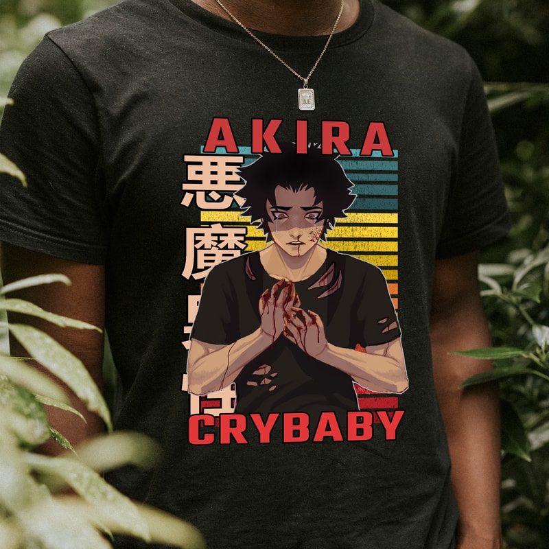Akira Fudo Devilman Crybaby Retro Style Anime Unisex TShirt 0