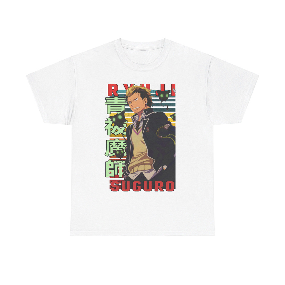 Ryuji Suguro Bon Blue Exorcist Ao No Ekusoshisuto Retro Style Anime Unisex TShirt 1