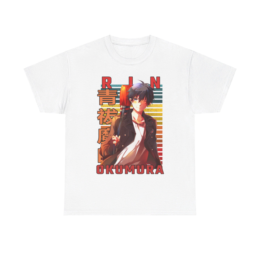 Rin Okumura Blue Exorcist Ao No Ekusoshisuto Retro Style Anime Unisex TShirt 1