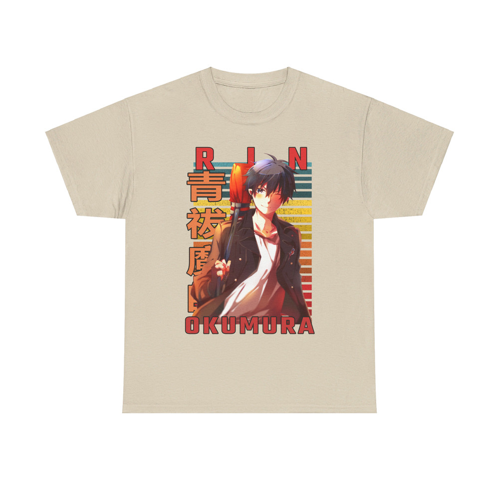 Rin Okumura Blue Exorcist Ao No Ekusoshisuto Retro Style Anime Unisex TShirt 3