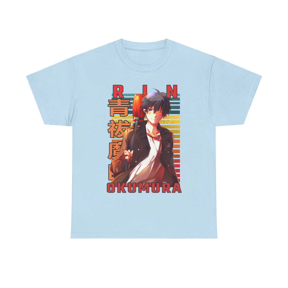 Rin Okumura Blue Exorcist Ao No Ekusoshisuto Retro Style Anime Unisex TShirt 4