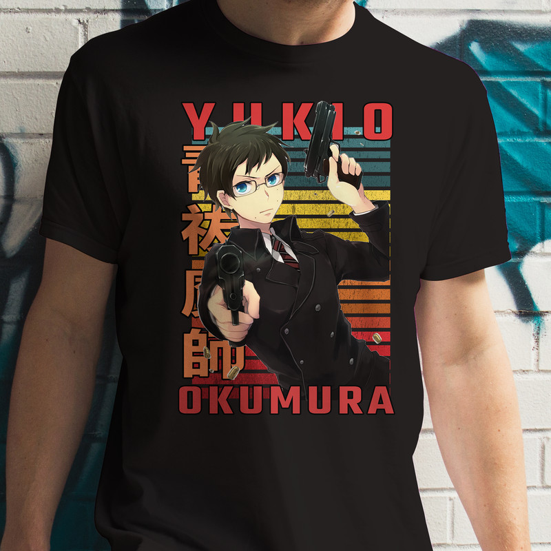 Yukio Okumura Blue Exorcist Ao No Ekusoshisuto Retro Style Anime Unisex TShirt 0