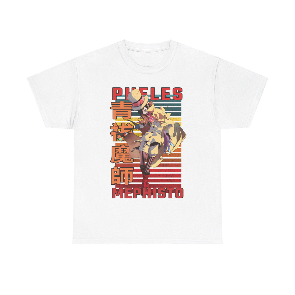 Mephisto Pheles Blue Exorcist Ao No Ekusoshisuto Retro Style Anime Unisex TShirt 1