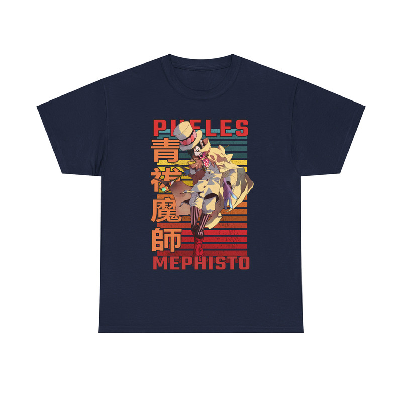 Mephisto Pheles Blue Exorcist Ao No Ekusoshisuto Retro Style Anime Unisex TShirt 5