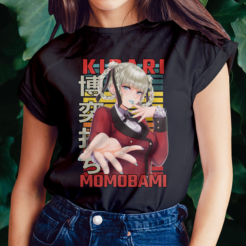 Kirari Momobami Kakegurui Compulsive Gambler Retro Style Anime Unisex TShirt 0