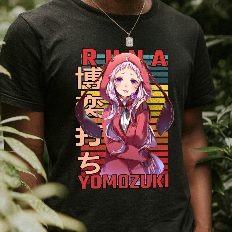 Runa Yomozuki Kakegurui Compulsive Gambler Retro Style Anime Unisex TShirt 0