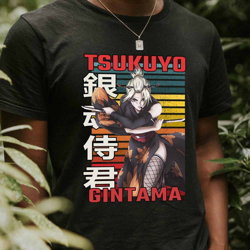 Tsukuyo Gintama Retro Style Anime Unisex TShirt 0