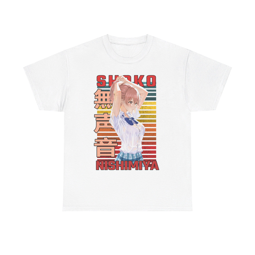 Shouko Nishimiya A Silent Voice Koe No Katachi Retro Style Anime Unisex TShirt 1