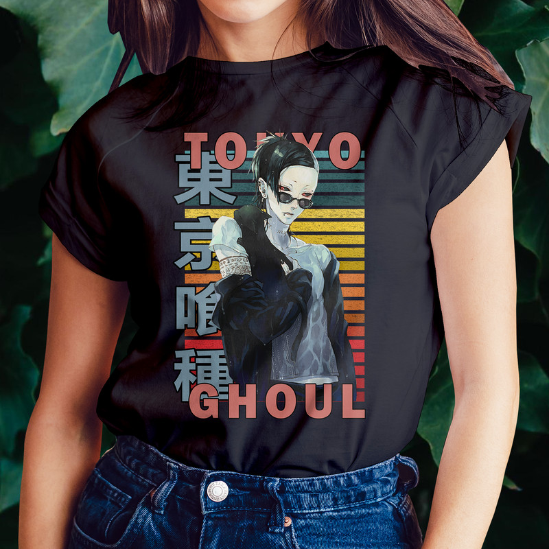 Uta V2 Tokyo Ghoul Tokyo Guru Retro Style Anime Unisex TShirt 0