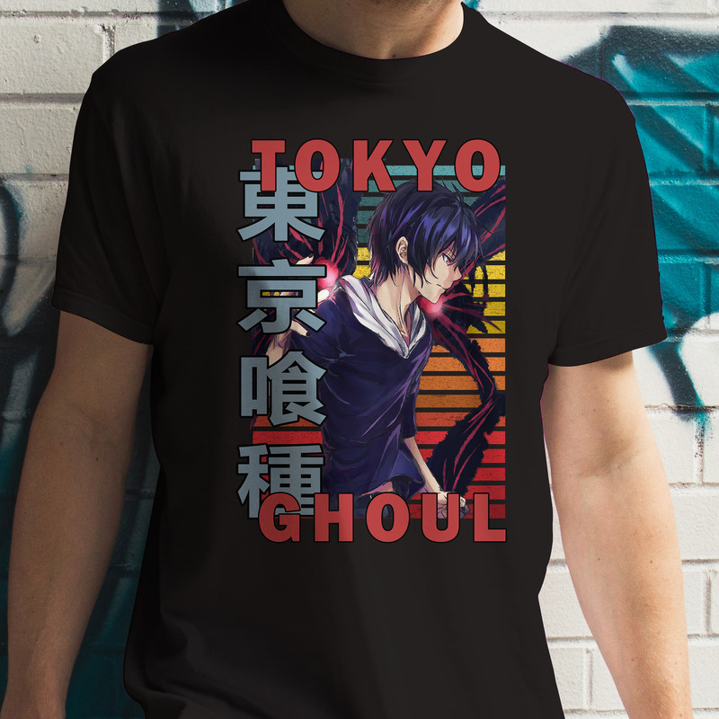 Ayato Kirishima Tokyo Ghoul Tokyo Guru Retro Style Anime Unisex TShirt 0
