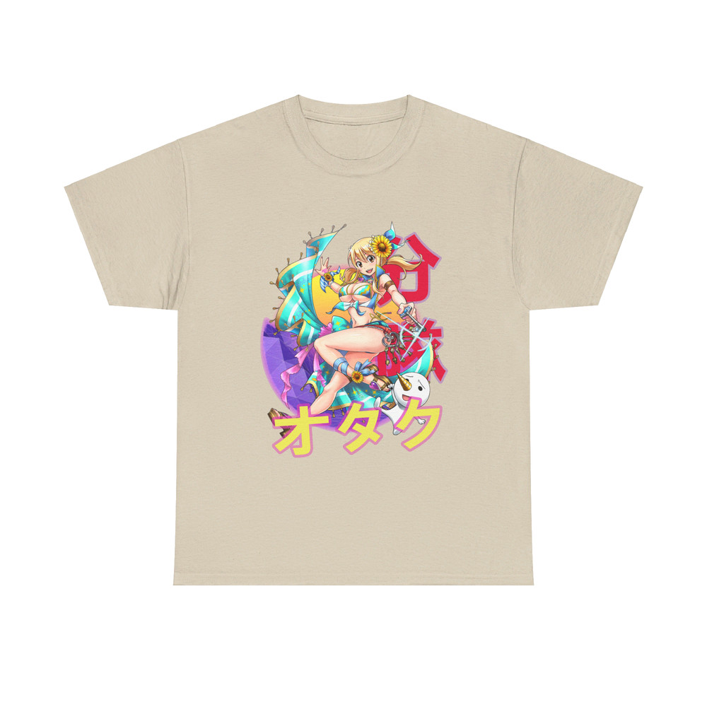 Lucy Heartfilia Fairy Tail Feari Teiru Retro Sunset Anime Unisex TShirt 3